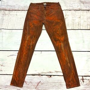 TRUE RELIGION BRAND JEANS “Casey” women’s high rise skinny in brown size 31 GUC
